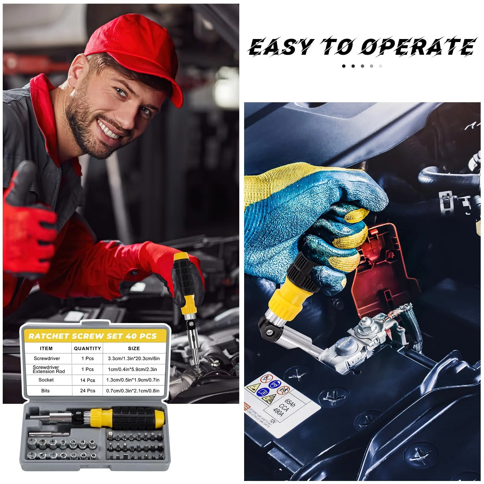 Набір викруток Ratchet Set 41 in 1 Multibit Ideal for Household and Electronic Repairs, фото №2