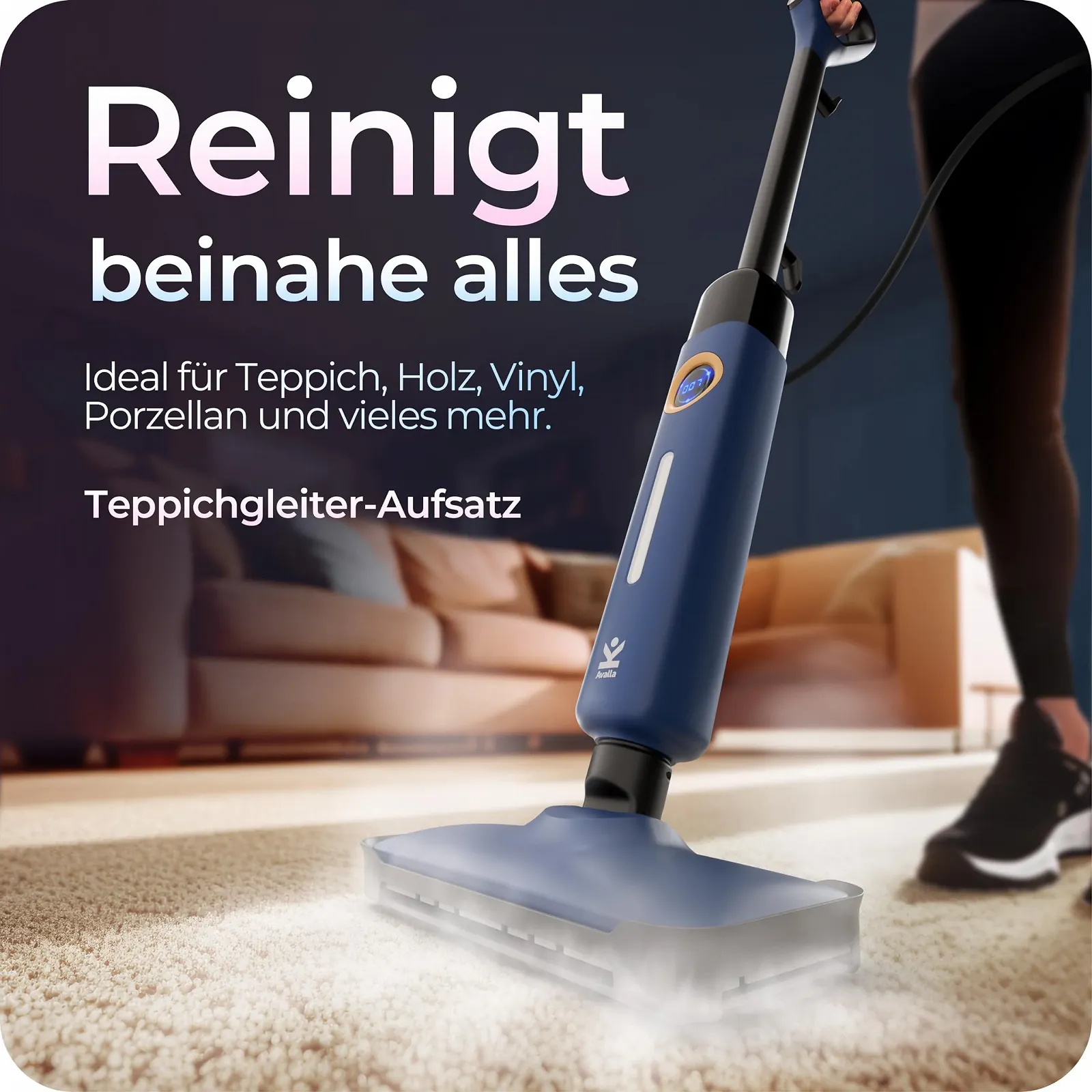 Паровая швабра Avalla T-20 500 мл Синий, фото №5