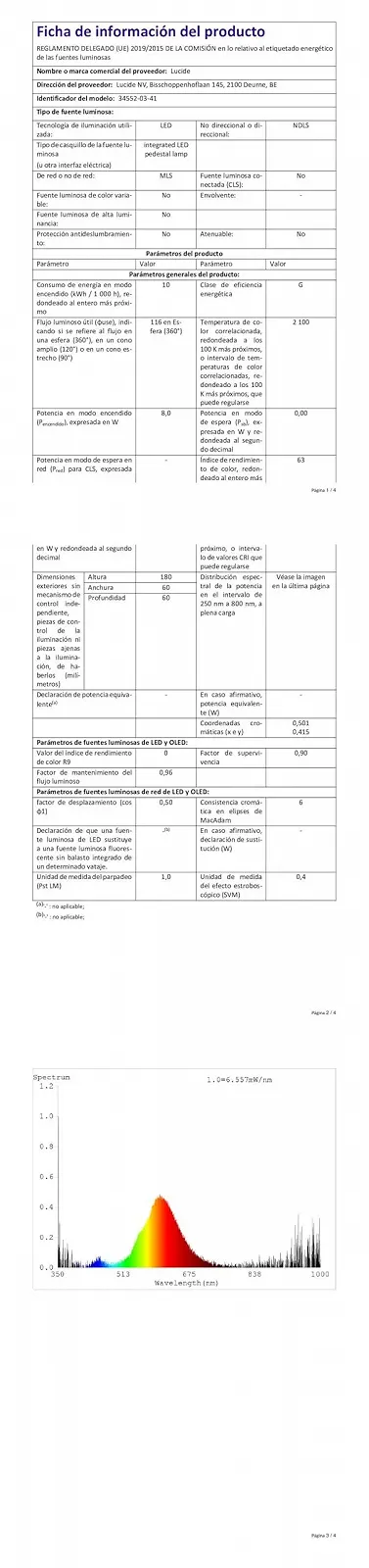 Настільна лампа LUCIDE Castamar LED 1 x 8 Вт 2100 К Діаметр 25,5 см Сіро-коричнева., фото №9