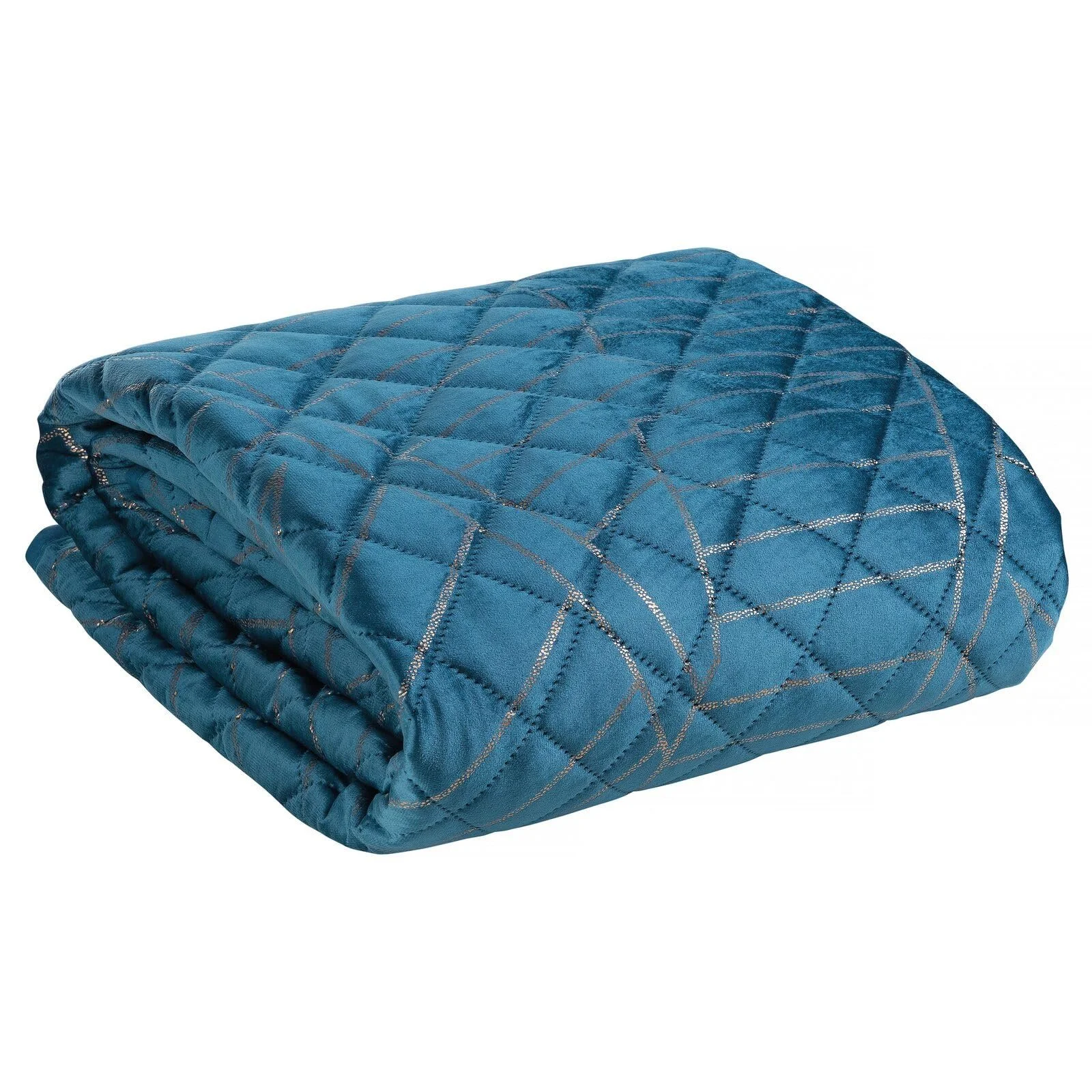 Покрывало стеганое Eurofirany Terra Collection Однотонная стежка Всесезонное одеяло Бархатное одеяло Велюр MUSA2 Темно-синий + Золотой, 170 x 210 см, фото №3 Покрывало стеганое Eurofirany Terra Collection Однотонная стежка Всесезонное одеяло Бархатное одеяло Велюр MUSA2 Темно-синий + Золотой, 170 x 210 см, фото №3