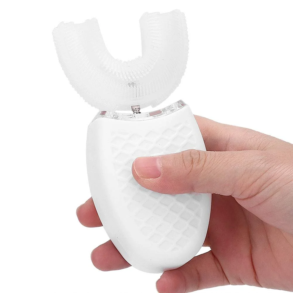 Электрическая звуковая зубная щетка U Shape автоматическая беспроводная зарядка 4 режима White, фото №9