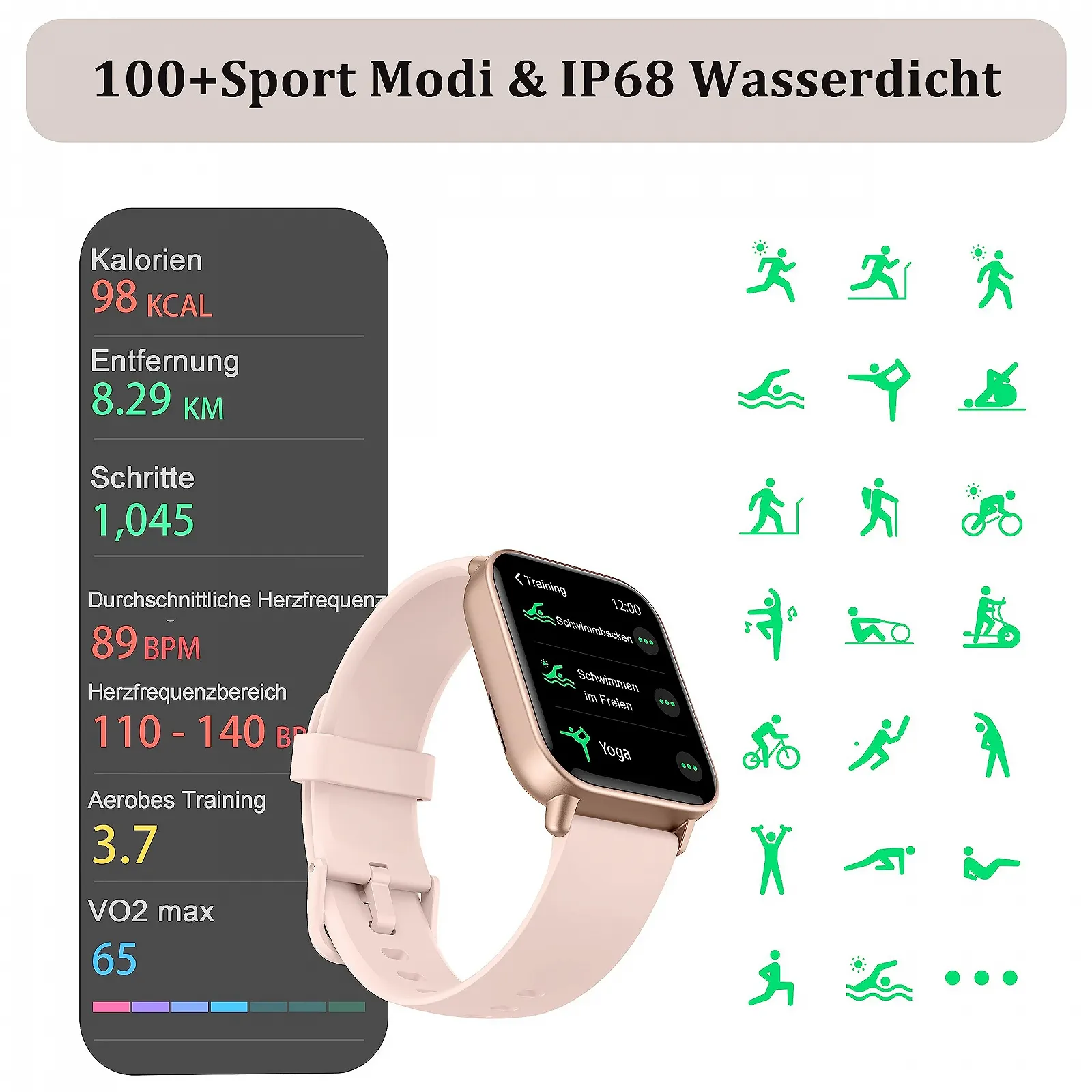 Смарт-годинник KALINCO для чоловіків та жінок, фото №6