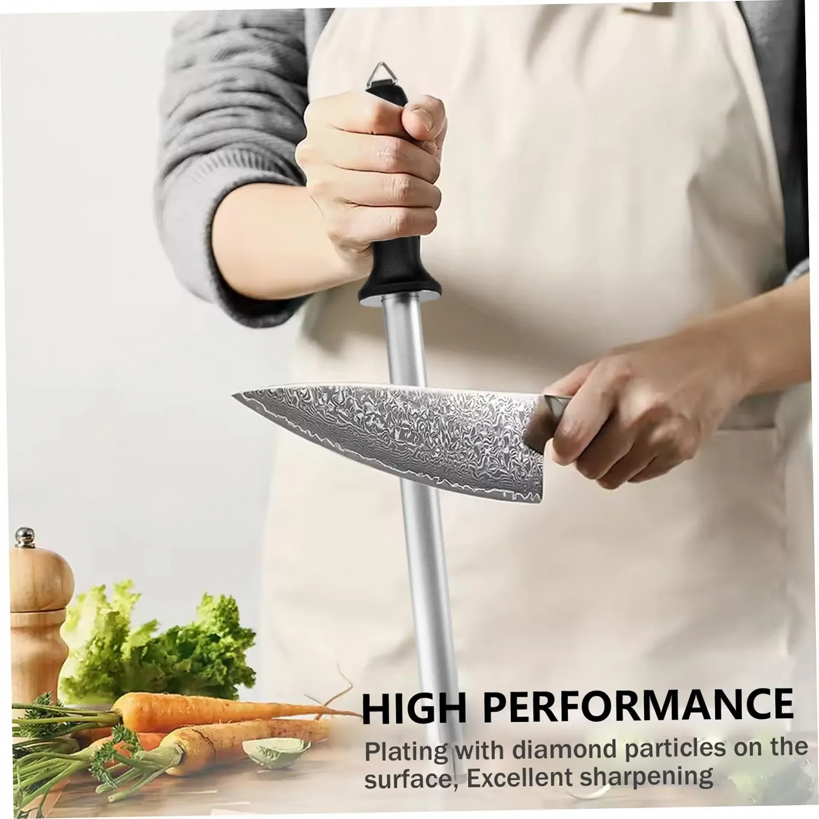 Мусат алмазний 10 дюймів висока твердість для кухні та полювання, фото №6