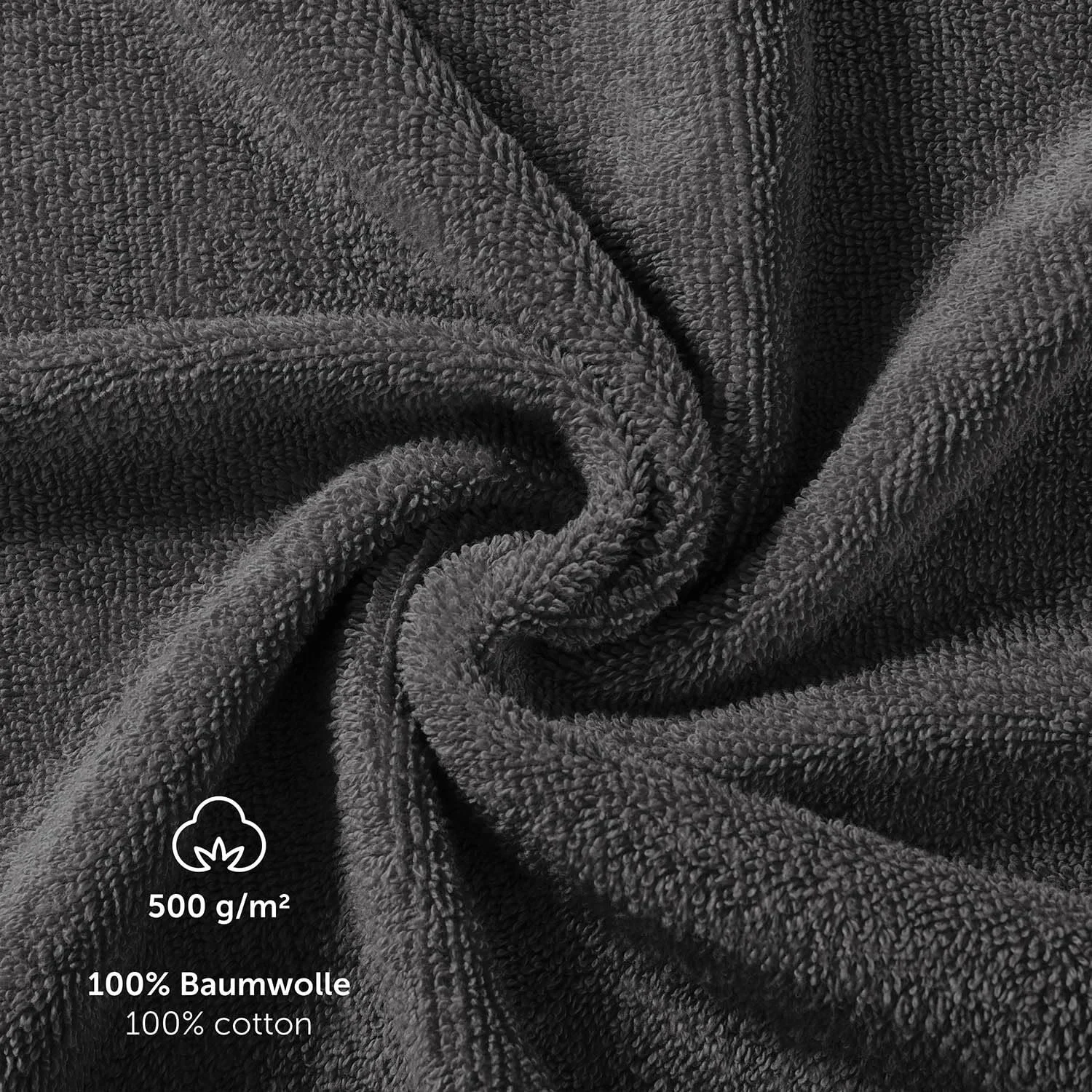Набір рушників Blumtal 2 шт 70 x 140 см + 4 шт 50 x 100 см 100% бавовна Anthracite, фото №6