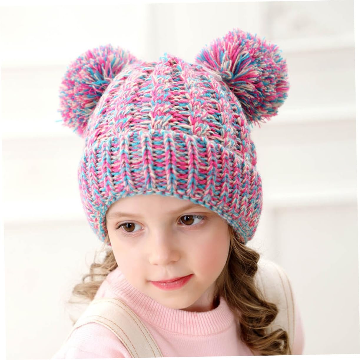 Шапка WRITWAA В'язана з помпоном для дівчинки, тепла зимова, фото №5 Шапка WRITWAA В'язана з помпоном для дівчинки, тепла зимова, фото №5