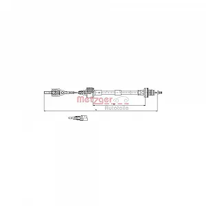 Трос зчеплення METZGER 11.2533 для OPEL - Фото 1