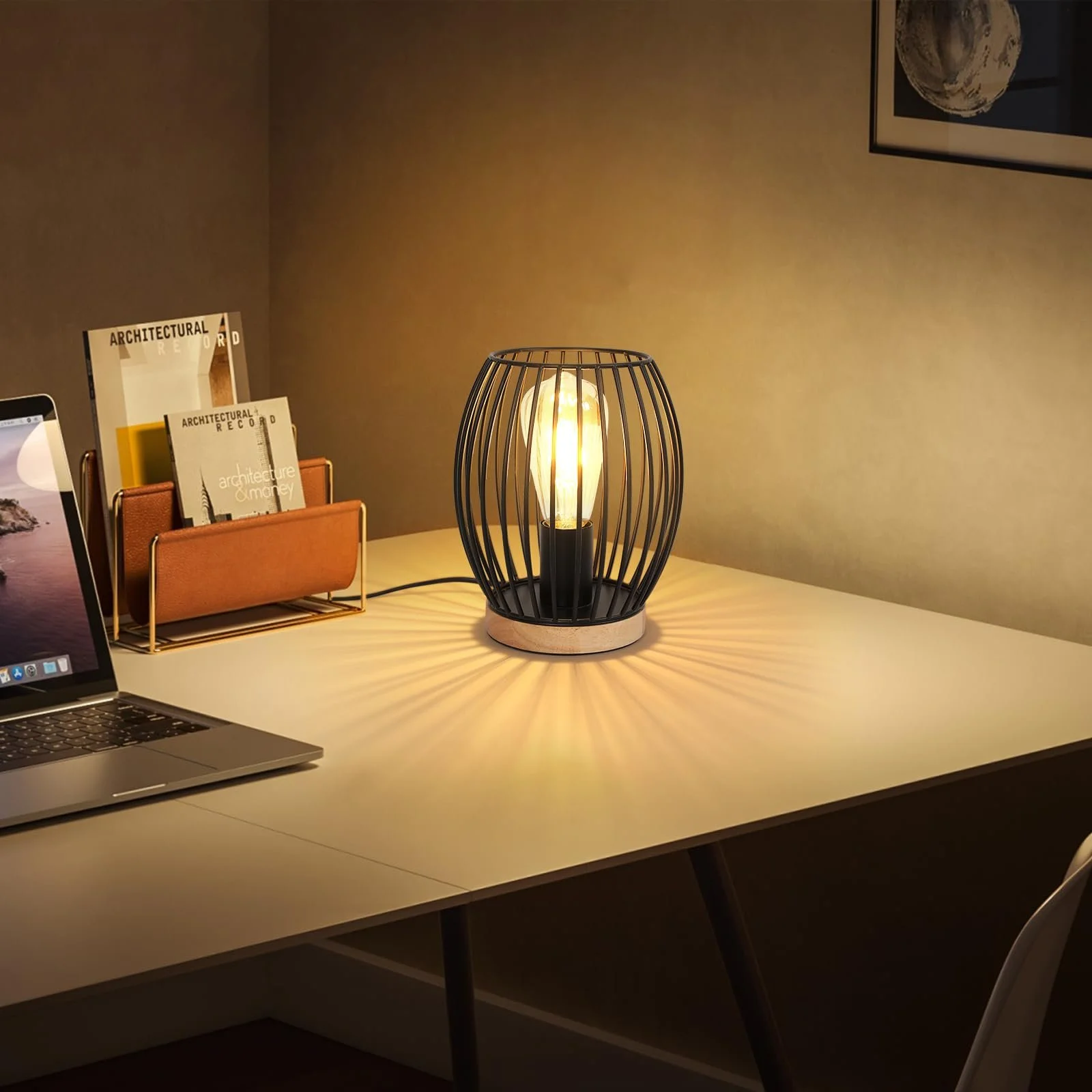 Настільна лампа Riserva Modern Industrial E27 Metal Black, фото №7