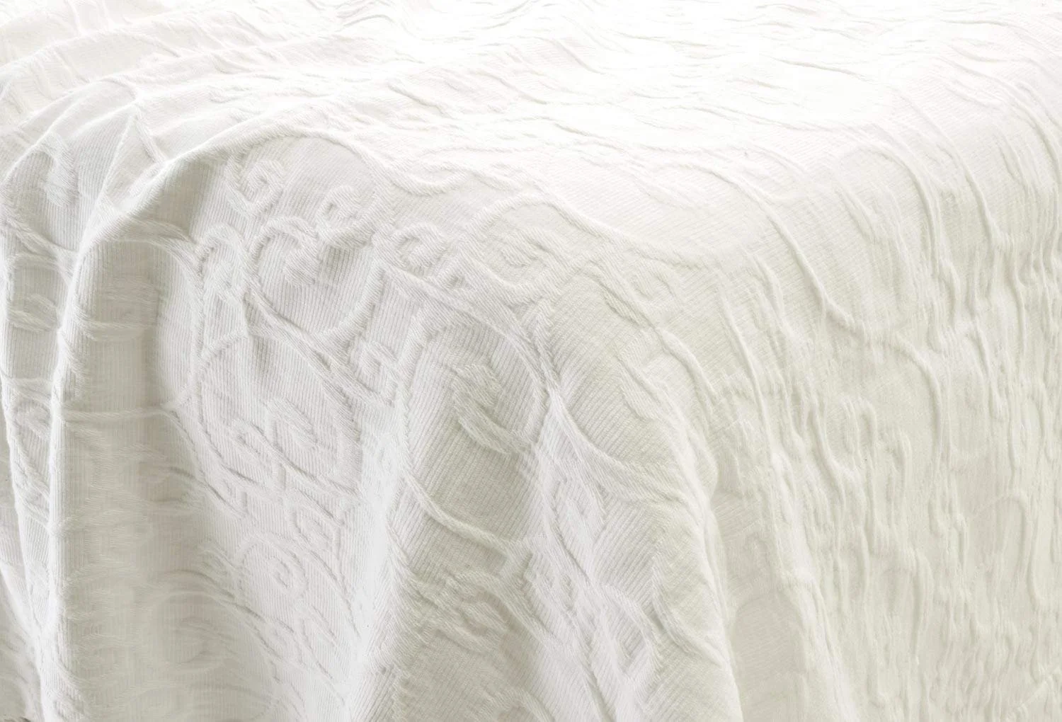 Покривало Wohnen & Accessoires GmbH & Co. KG Elegant "Fleur" Тканина 100% Бавовна 260 x 300 см Білий, фото №3