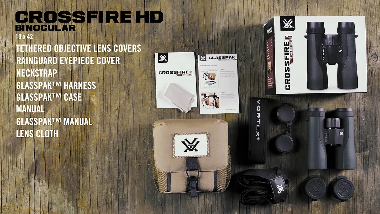 Бинокль Vortex Crossfire HD 10x42 CF 4312 Зеленый, фото №6