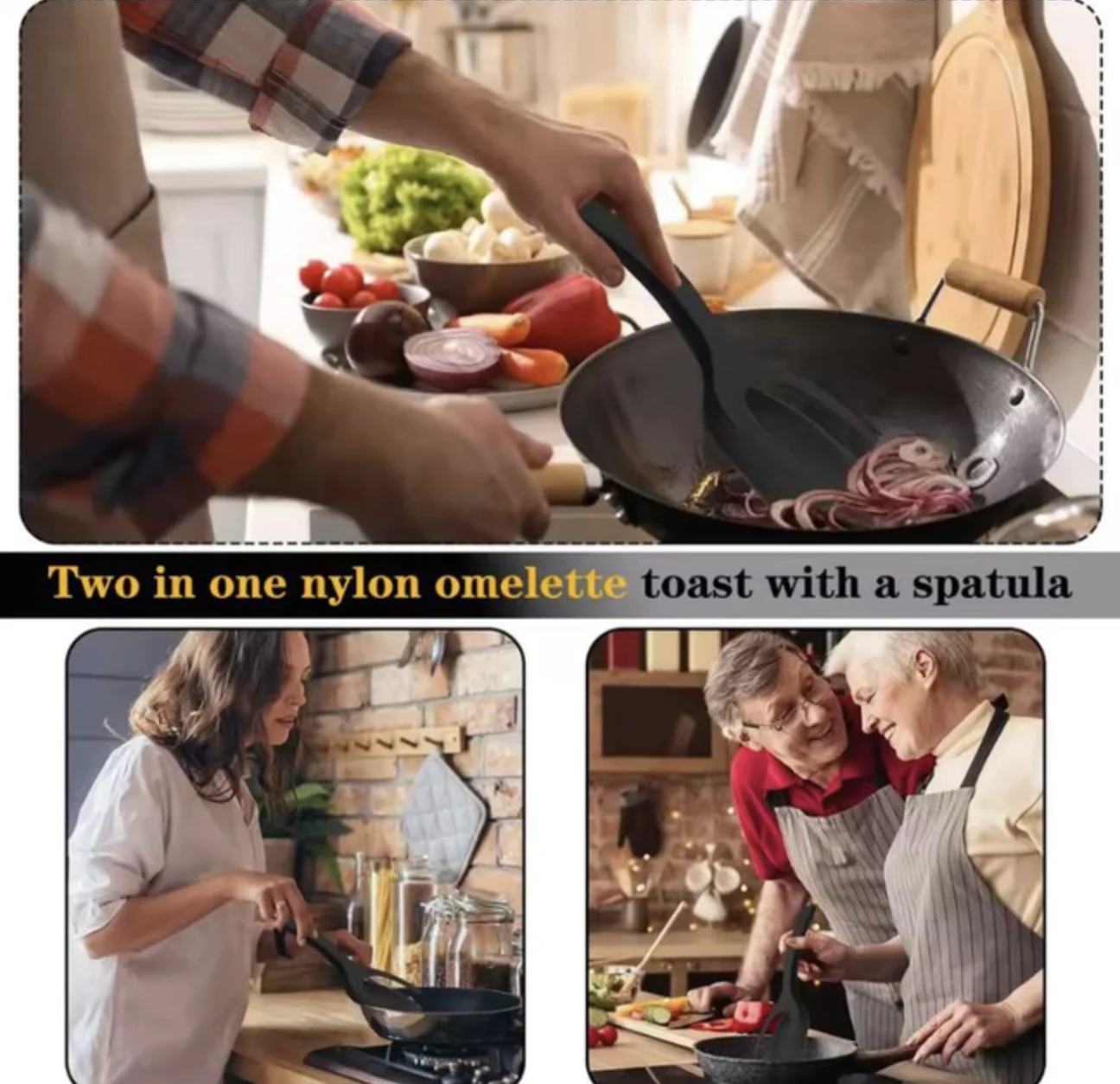 Універсальні кухонні щипці-лопатка термостійкі 1 шт Чорний, фото №2 Універсальні кухонні щипці-лопатка термостійкі 1 шт Чорний, фото №2