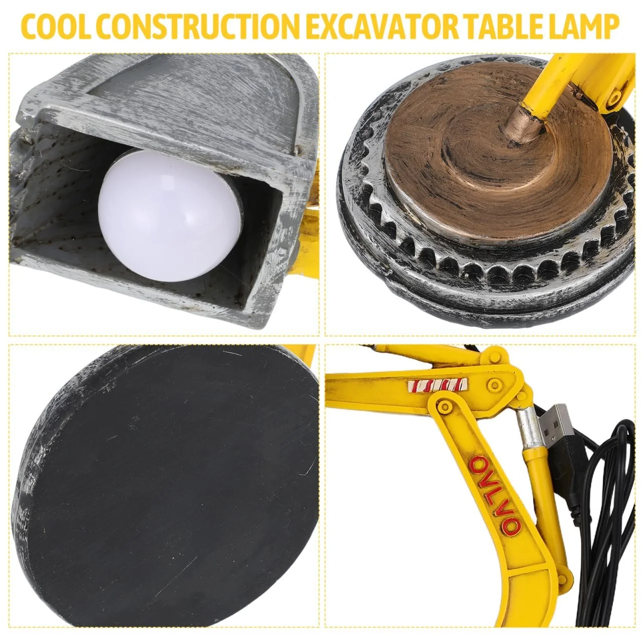 Настільна лампа Gatuida Excavator дитяча з полірезину, фото №7