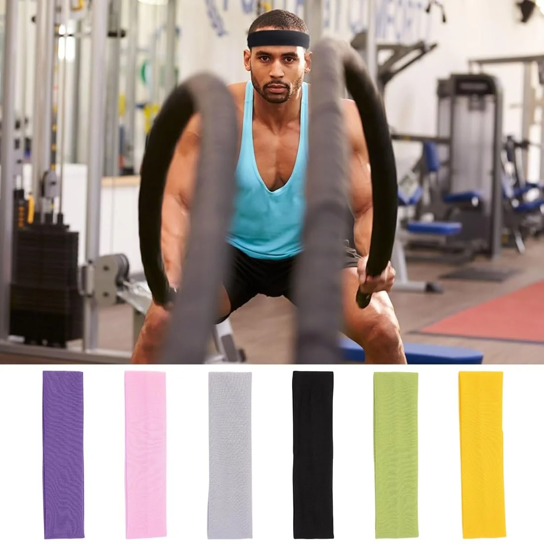 Тонкі літні пов'язки на голову NTRUXZP, 6 шт., спортивні, фото №4