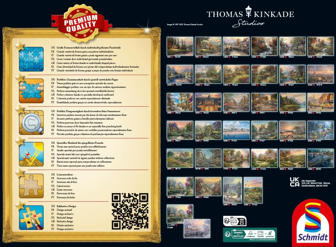 Пазл Schmidt Spiele Thomas Kinkade 58779 Sunflower Fields 1000 элементов Черный, фото №4