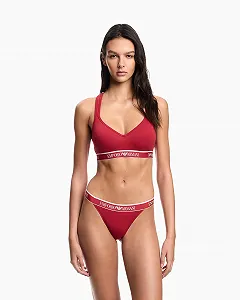 Бюстгальтер Emporio Armani Logo Band Bralette Padded Bra synthetic.ua - Фото 1
