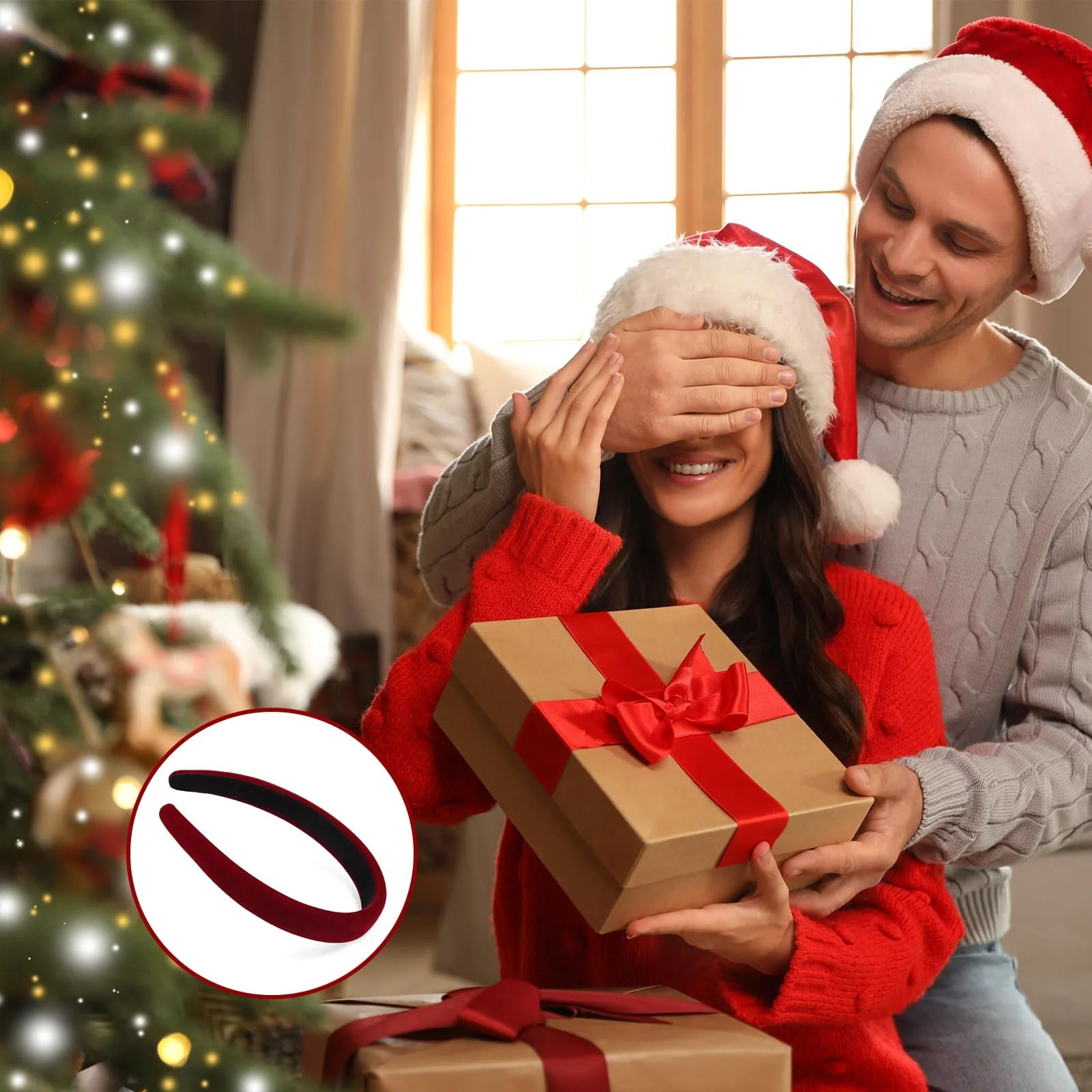 Набір з 2 оксамитових гумок для волосся, фото №6