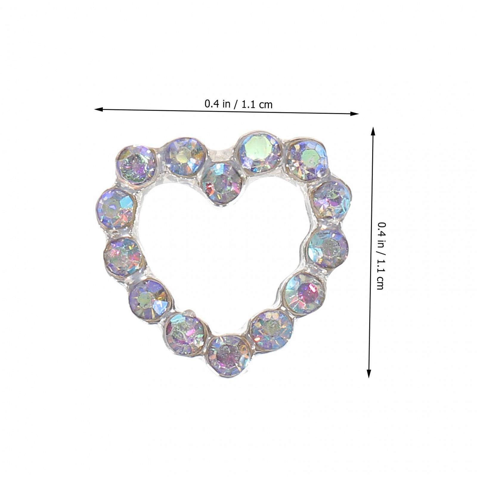 Стрази для нігтів FOMIYES Сердечка 30 штук * 3, фото №2