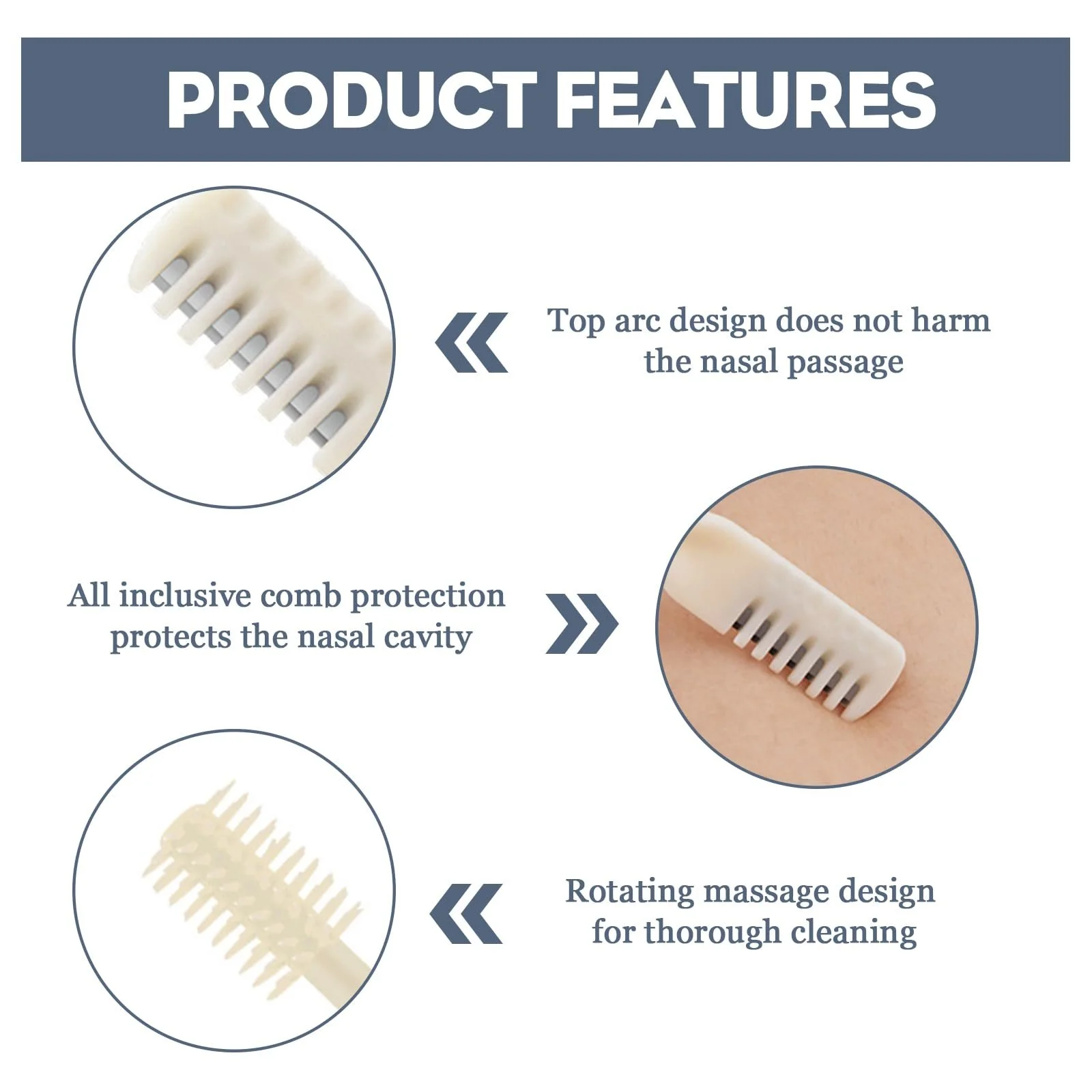 Набор SoeUyd 5 Нож для волос в носу 2-в-1 Двойной с двусторонним лезвием, фото №4