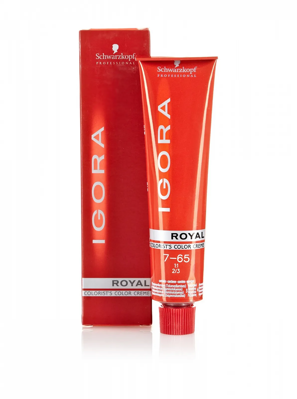 Краска для волос Schwarzkopf ROYAL IGORA 7-65, 60 мл, фото №1 Краска для волос Schwarzkopf ROYAL IGORA 7-65, 60 мл, фото №1