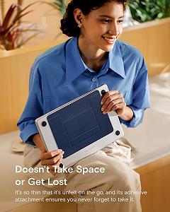 Підставка для ноутбука MOFT, складна підставка для ноутбука з 2 регульованими кутами, покращує поставу, сумісна з MacBook Air, MacBook Pro 11 - 16 дюймів, самоклеюча, темно-синя synthetic.ua - Фото 1