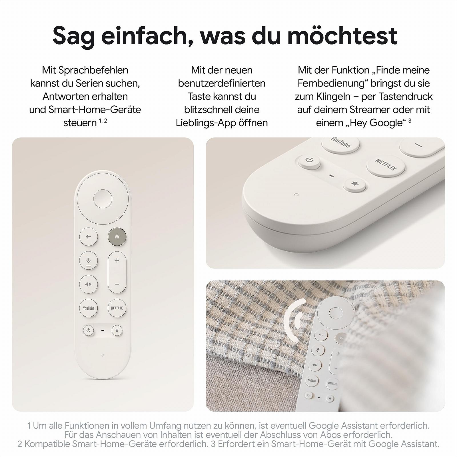 Медіаплеєр Стример Google TV 4K, 32 ГБ, порцеляновий, фото №6