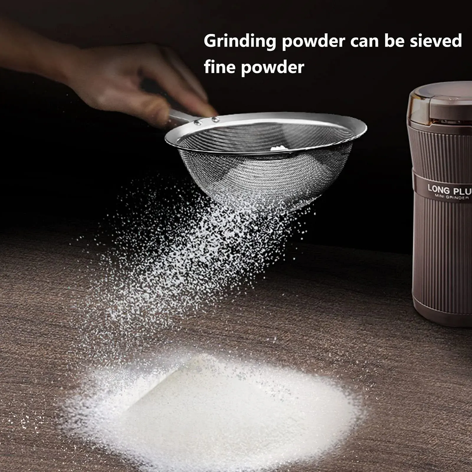 Електрична кавомолка Зерновий млин Спеції Трави Зернові Перець Кавові зерна Побутовий подрібнювач 200 мл, фото №4