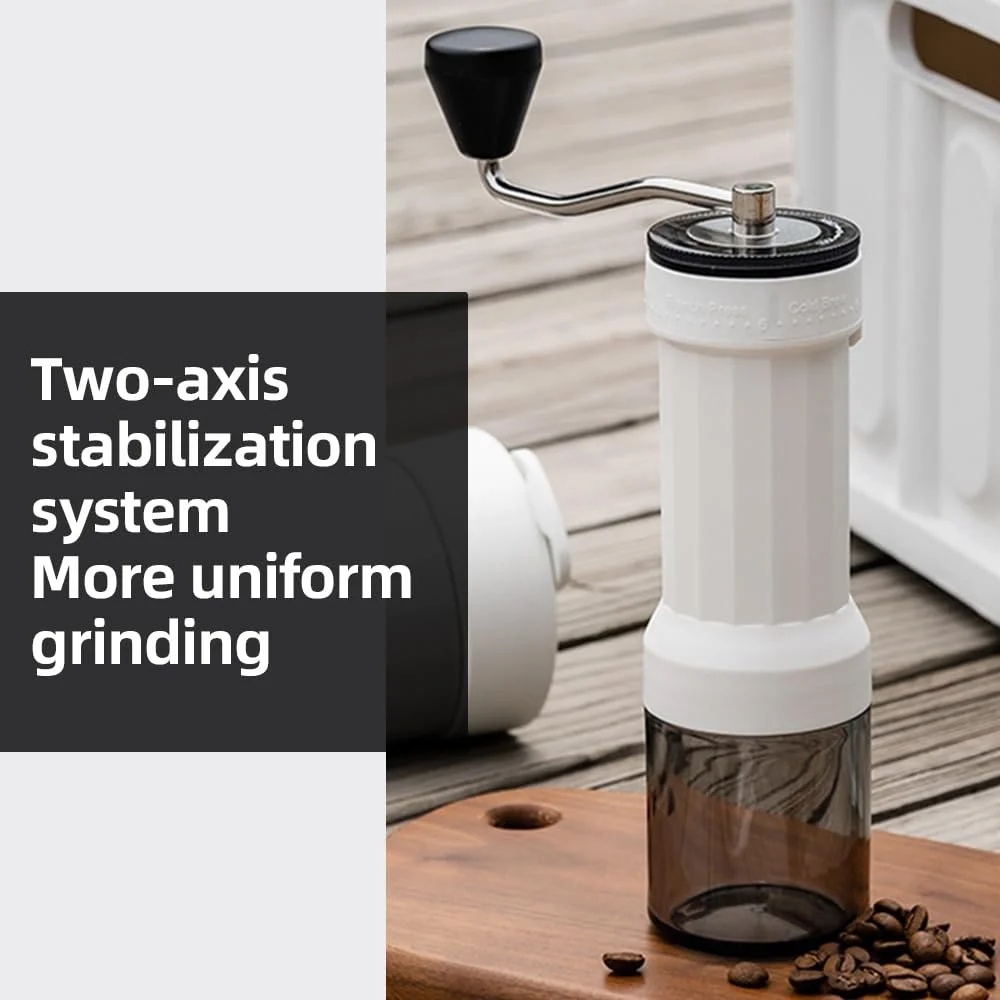 Ручная кофемолка Brand Series Model с 40 регулируемыми настройками помола Черный (Белый), фото №3