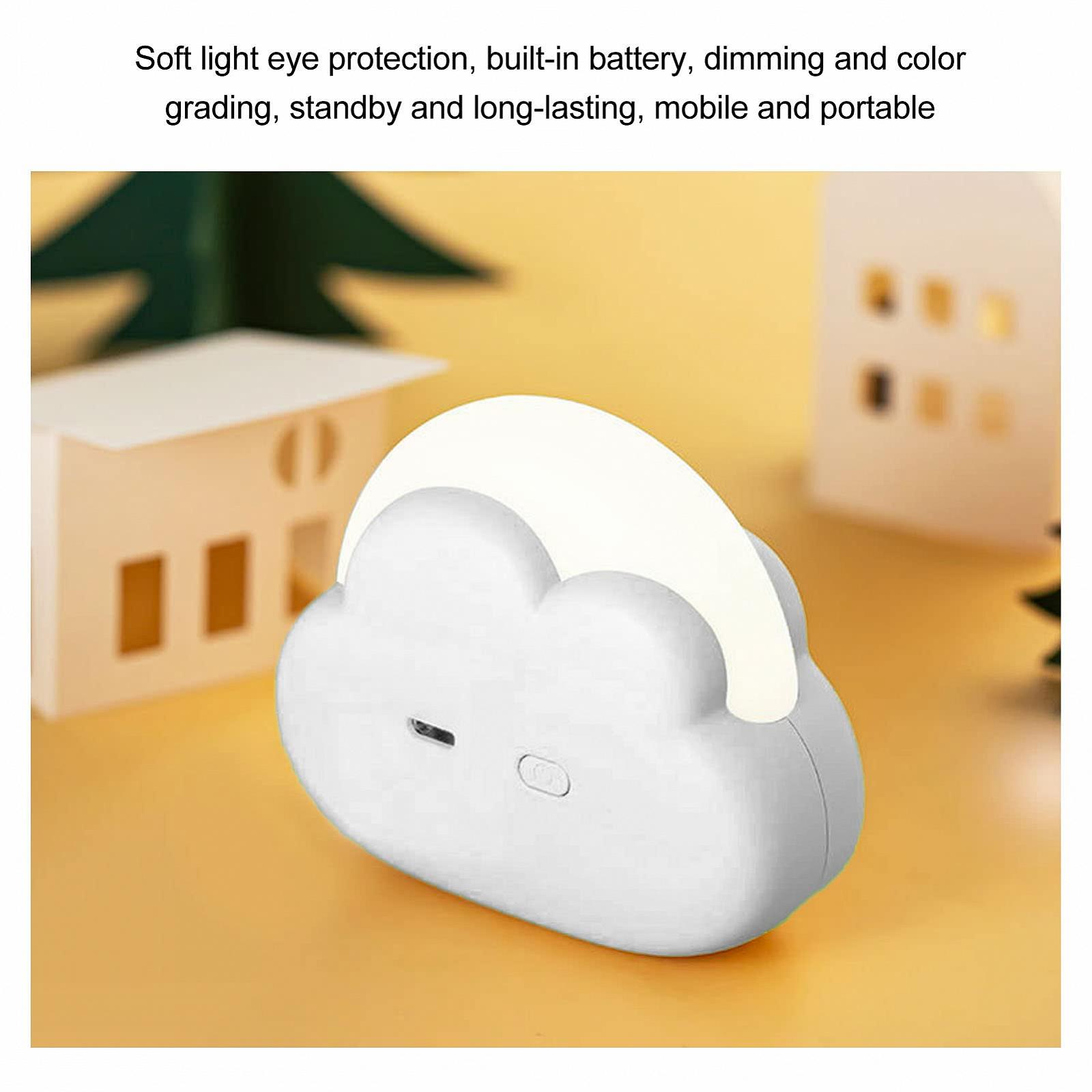 Ночник Spacnana LED Белый Теплый Регулируемый Портативный Мягкий для детской комнаты спальни подарок для малышей, фото №7
