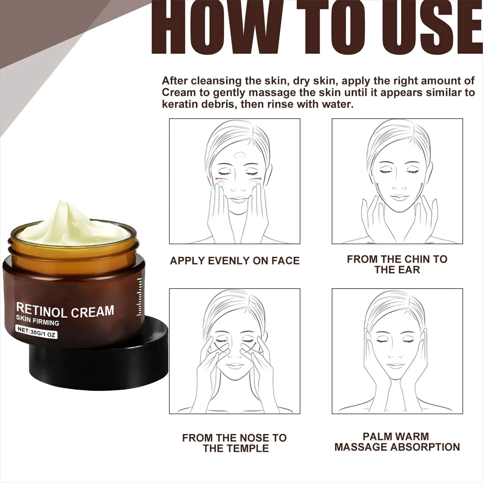 Крем для обличчя та шиї LANGSTON Retinol з вітаміном C та пептидами 30 г, фото №6 Крем для обличчя та шиї LANGSTON Retinol з вітаміном C та пептидами 30 г, фото №6