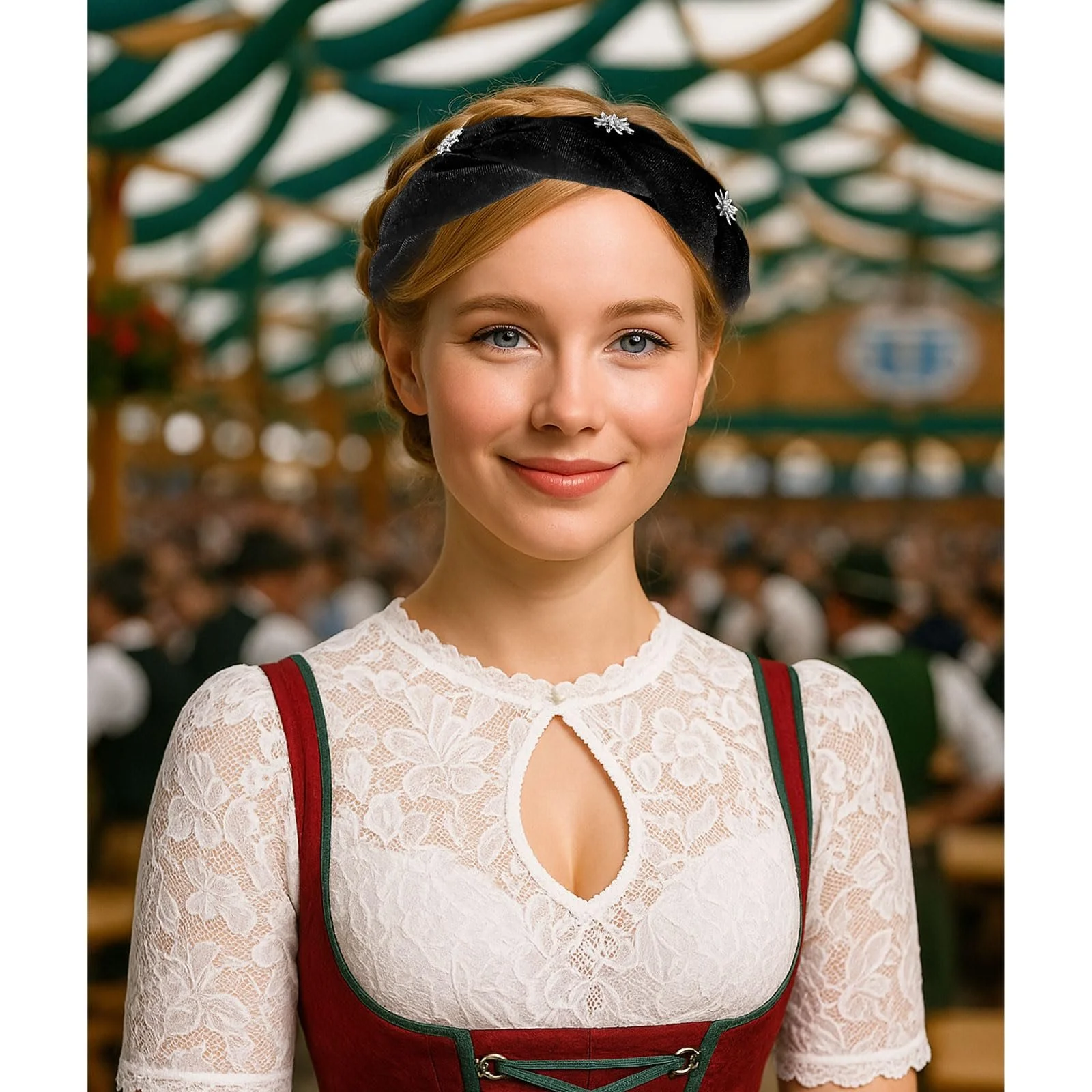 Обруч Бархатный Черный, фото №4