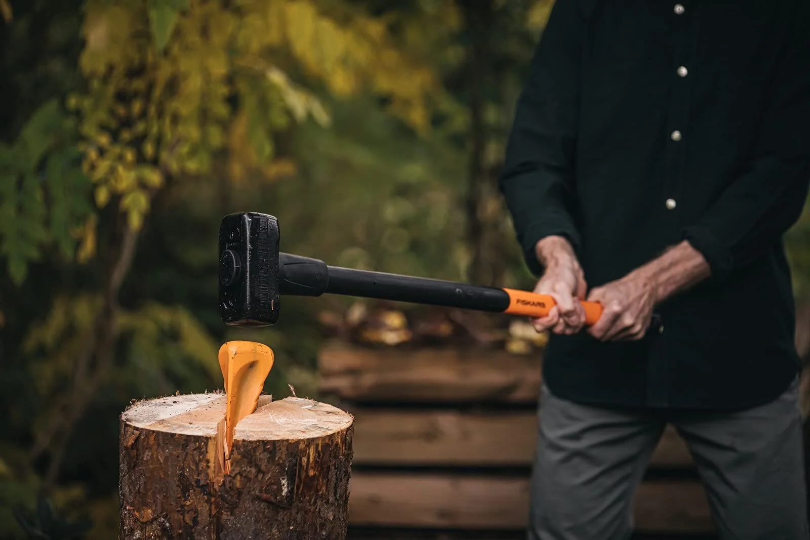 Кувалда Fiskars XXL 5 кг 90 см Black/Orange 1001618, фото №3 Кувалда Fiskars XXL 5 кг 90 см Black/Orange 1001618, фото №3
