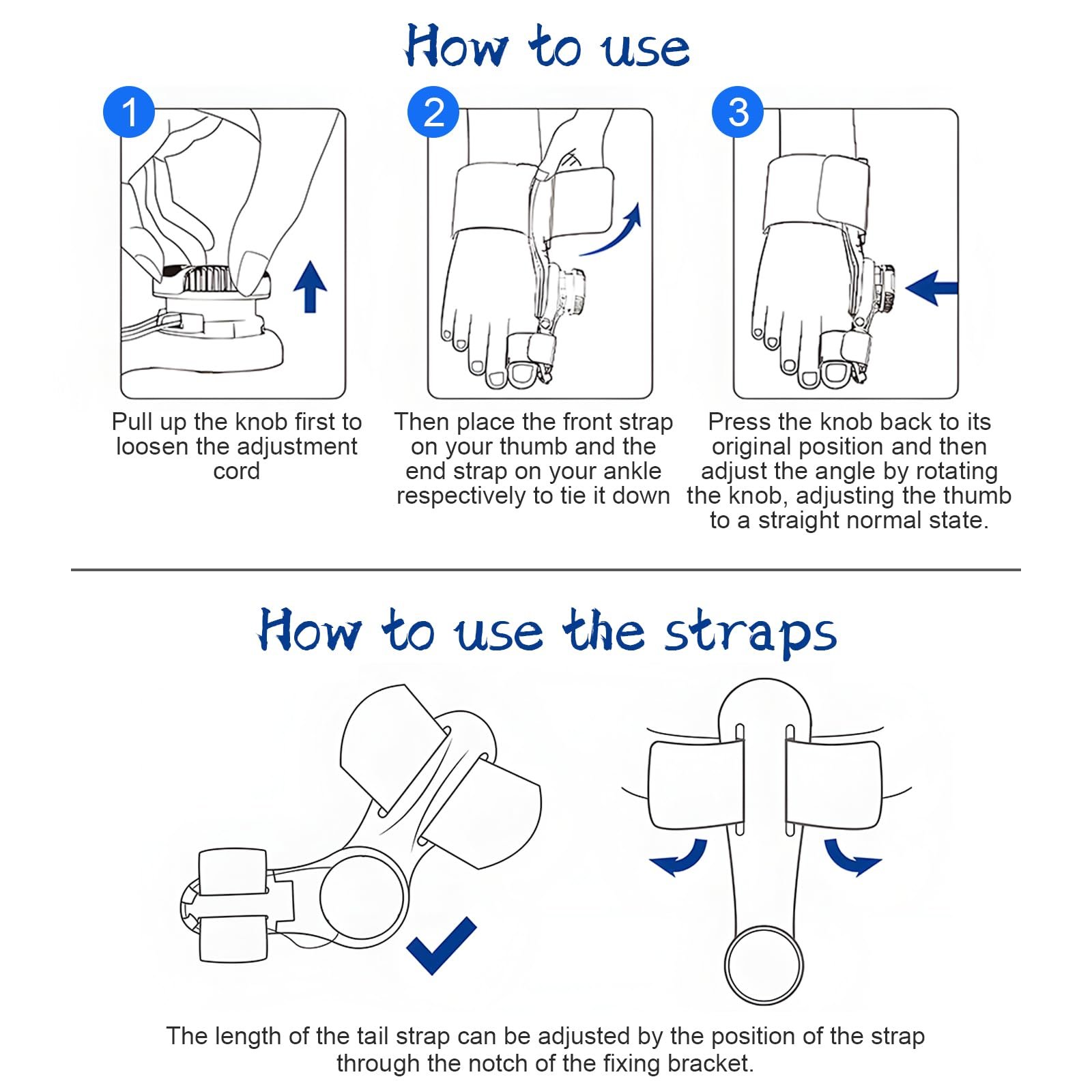 Шина для корекції Hallux Valgus Універсальний розмір для чоловіків та жінок, фото №2