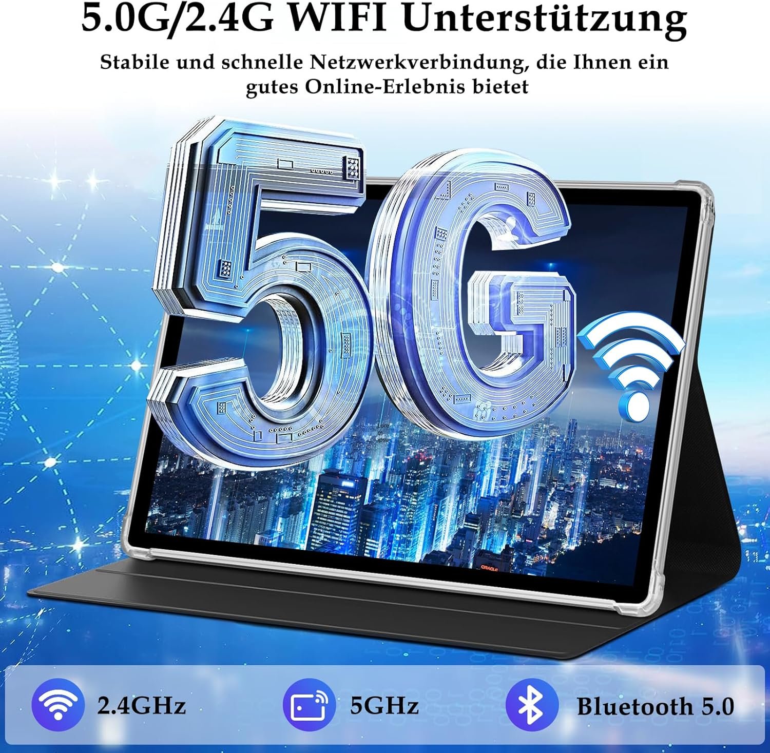 Планшет 10" ZLOVO Z168 6+16/128Gb 8 ядер Android 14 8000 mAh Черный, фото №3
