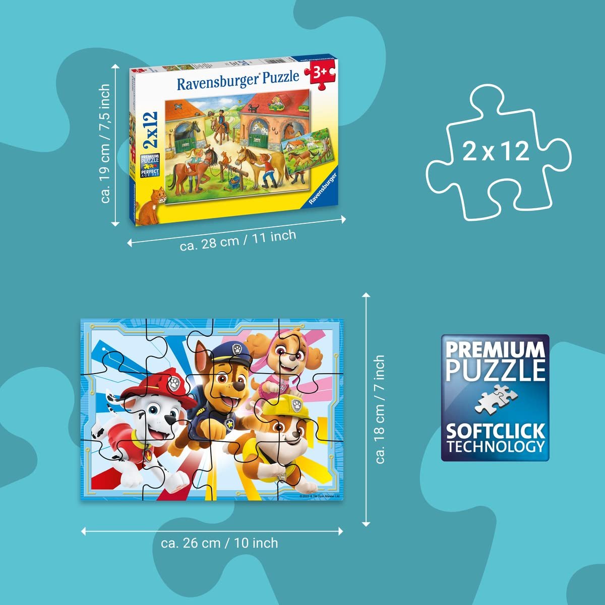 Пазл Ravensburger Paw Patrol 80533 Чутливі носики 2 x 12 елементів, фото №4