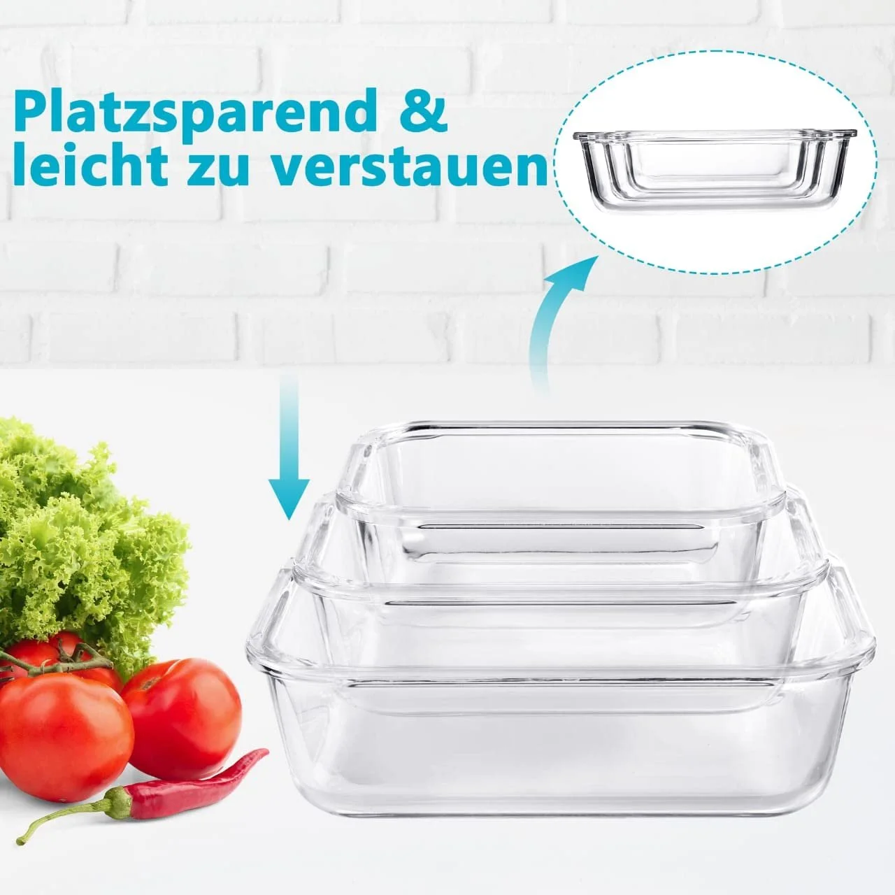 Набор стеклянных контейнеров Igluu Meal Prep 370, 640 и 1050 мл с бамбуковыми крышками, 3 шт. из боросиликатного стекла, фото №6 Набор стеклянных контейнеров Igluu Meal Prep 370, 640 и 1050 мл с бамбуковыми крышками, 3 шт. из боросиликатного стекла, фото №6