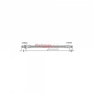 Тормозной шланг METZGER 4110241 для FORD, задний мост слева, задний мост справа - Фото 1