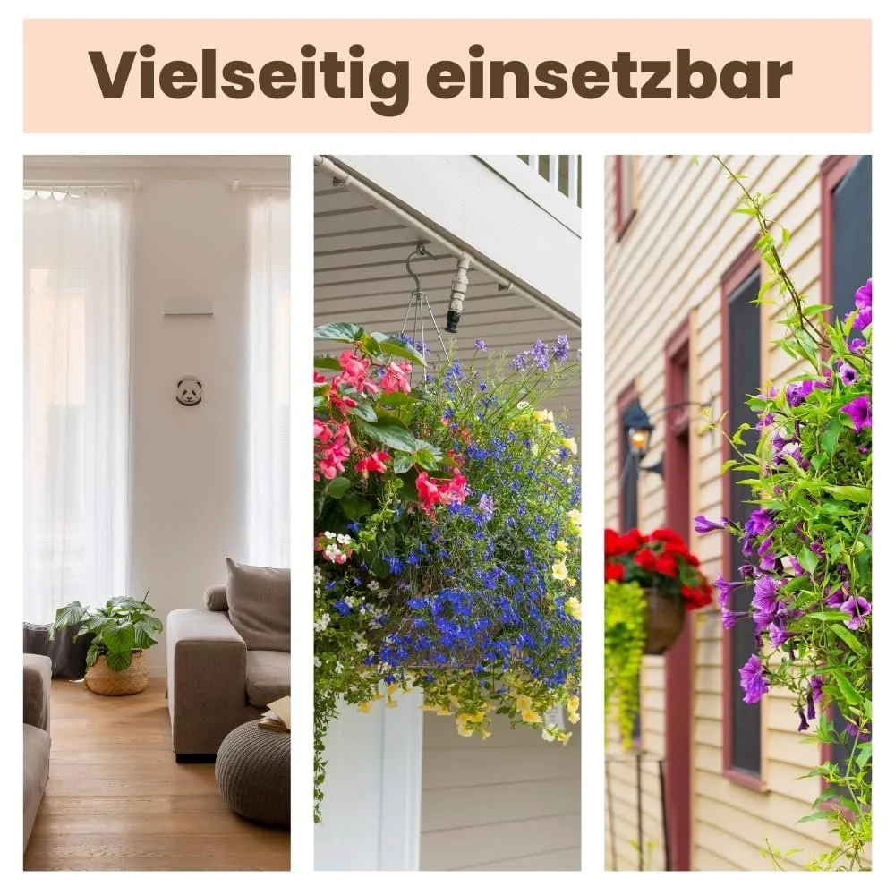 Набір підвісних кашпо GarPet пластикові 16х15 см 3 шт Тауп, фото №5