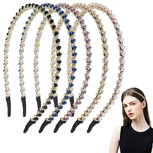 Обруч Модный Хрусталь Бриллиант Металл Блестящий - Фото 1