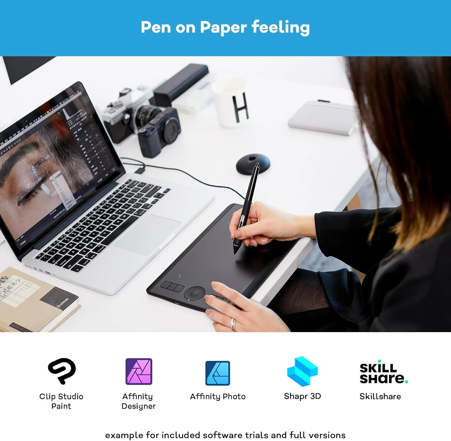 Графічний планшет Wacom Intuos Pro PTH-660-S / 5080 LPI / Bluetooth / Чорний, фото №4