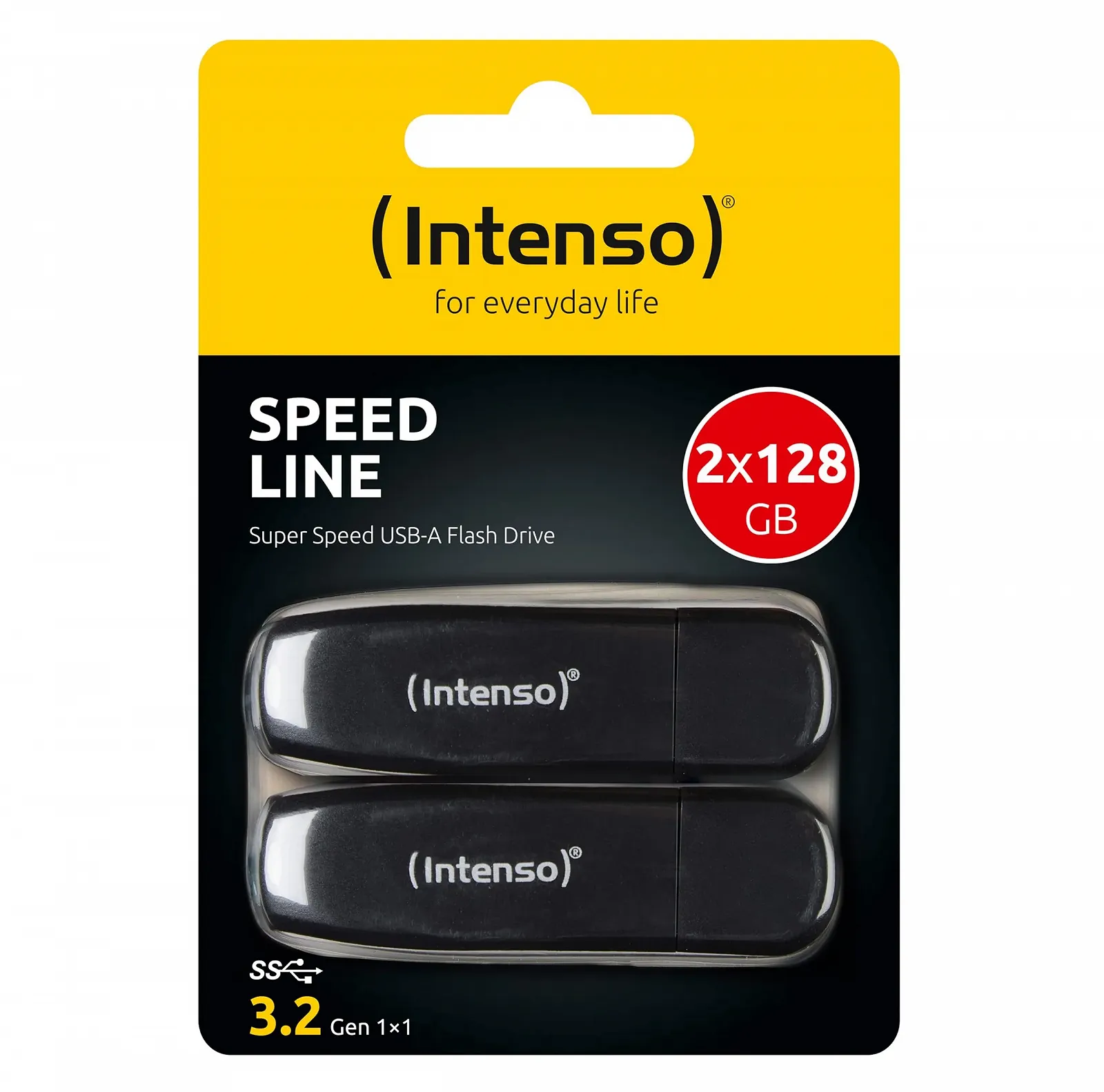 USB Flash Drive Intenso Speed Line 2 x 128 GB USB 3.2 Gen 1x1 Black, фото №5 USB Flash Drive Intenso Speed Line 2 x 128 GB USB 3.2 Gen 1x1 Black, фото №5