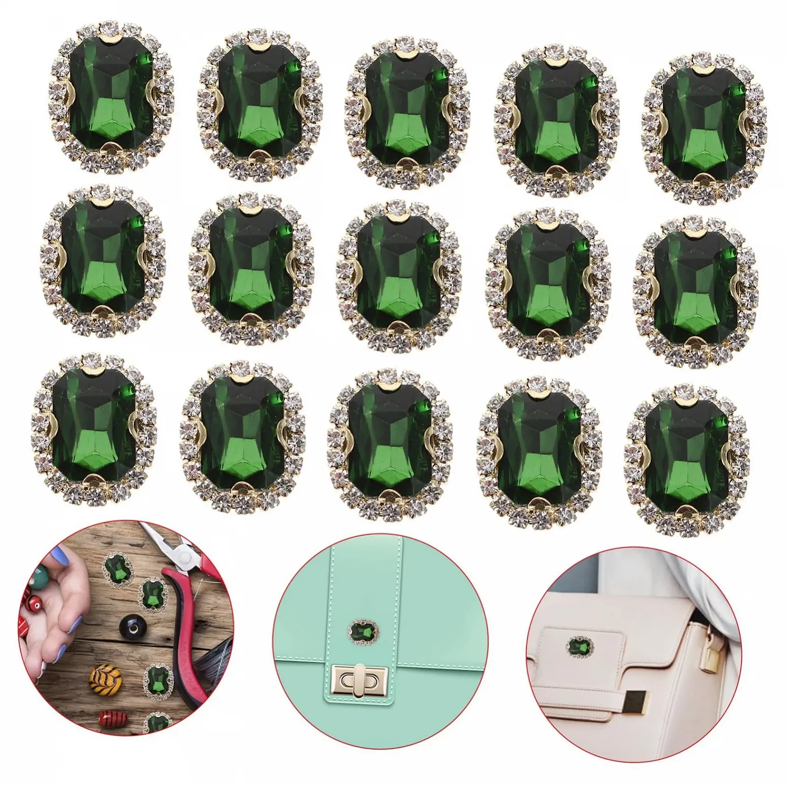 Стрази STOBOK 20 шт. Блискучі стрази для прикрас весільних суконь, сумок та виробів, фото №4