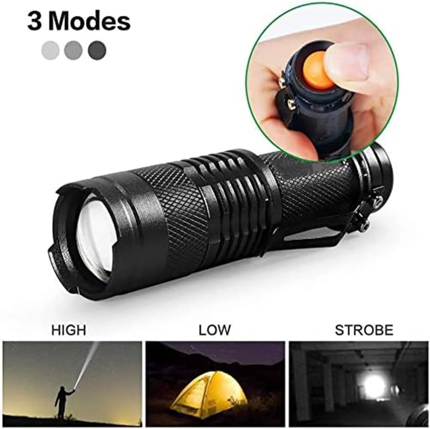 Фонарик MODOAO с красным светом, С регулируемым зумом, Водонепроницаемый, с клипсой, 3 режима освещения, для кемпинга, ночной рыбалки, пешего туризма, ночного видения, астрономии, чрезвычайных ситуаций и ежедневного использования, фото №2 Фонарик MODOAO с красным светом, С регулируемым зумом, Водонепроницаемый, с клипсой, 3 режима освещения, для кемпинга, ночной рыбалки, пешего туризма, ночного видения, астрономии, чрезвычайных ситуаций и ежедневного использования, фото №2