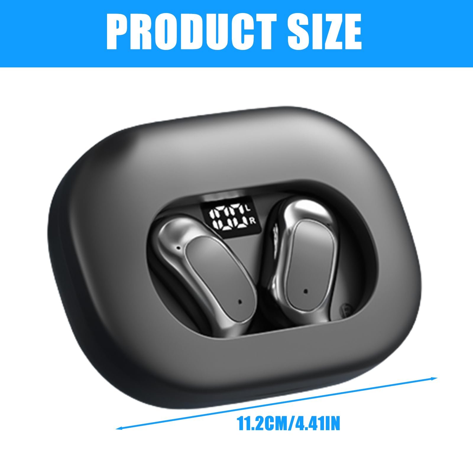 Наушники-переводчики AI Bluetooth 5.4 с сенсорным экраном, 144 языка, HiFi звук, LED индикатор уровня заряда батареи, фото №2