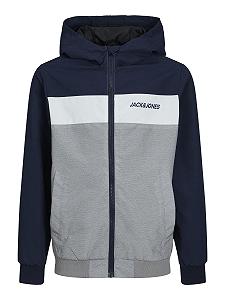 Куртка-бомбер з капюшоном для хлопчиків JACK & JONES Jjerush Blocking Hood Bomber Sn Jr - Фото 1