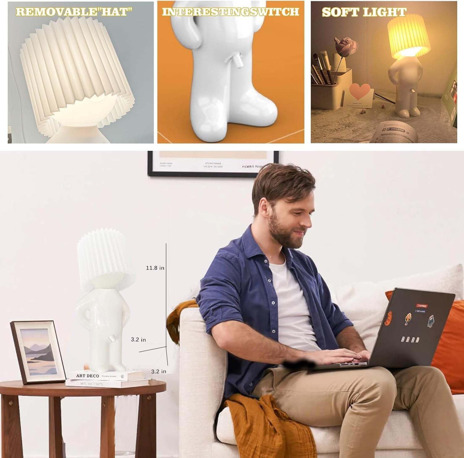 LED Настільна лампа Little Shy Man Creative, фото №2