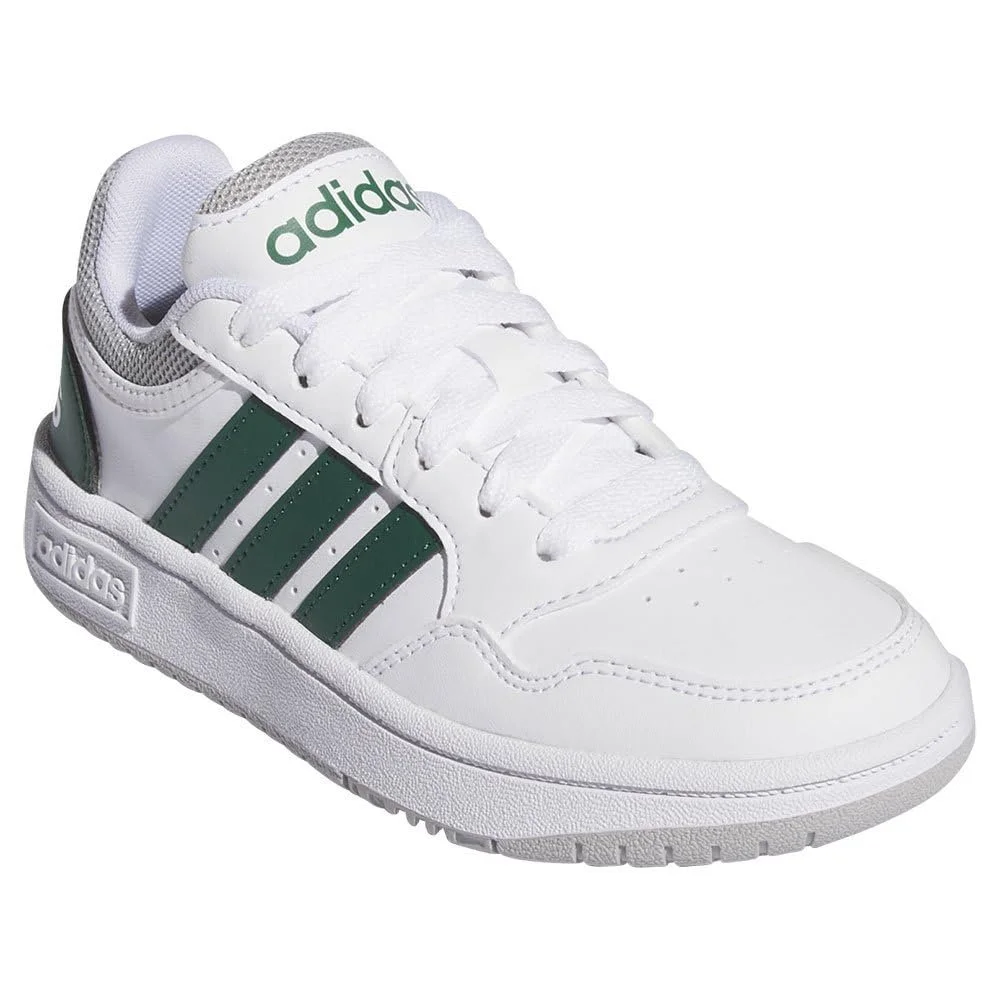 Кроссовки adidas Hoops 3.0 K Детские Подростковые Унисекс IG3830 белый/зеленый, фото №4