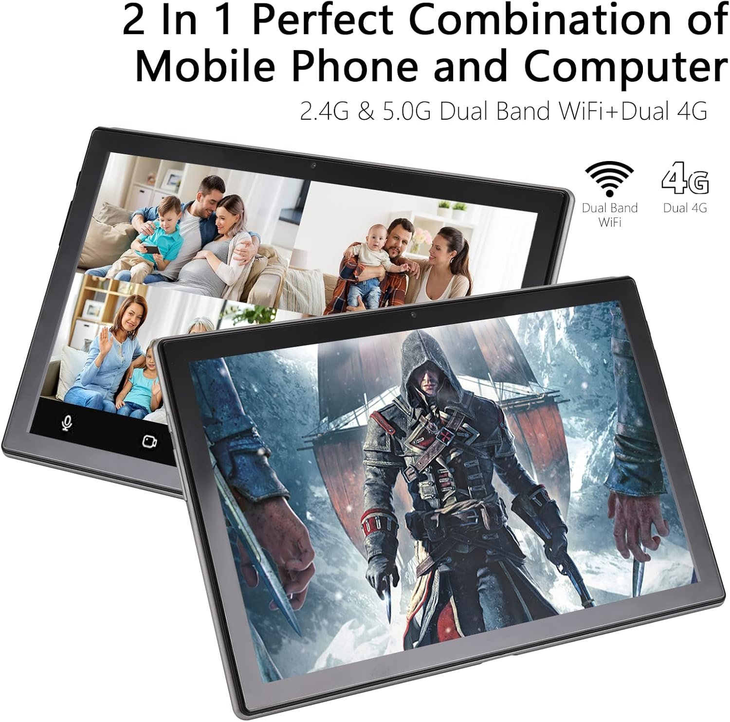 Планшет 10.1" Full HD Veidoo T20 Plus 4/64GB 4G 2-SIM 8 ядер Android 11 Серый, фото №5