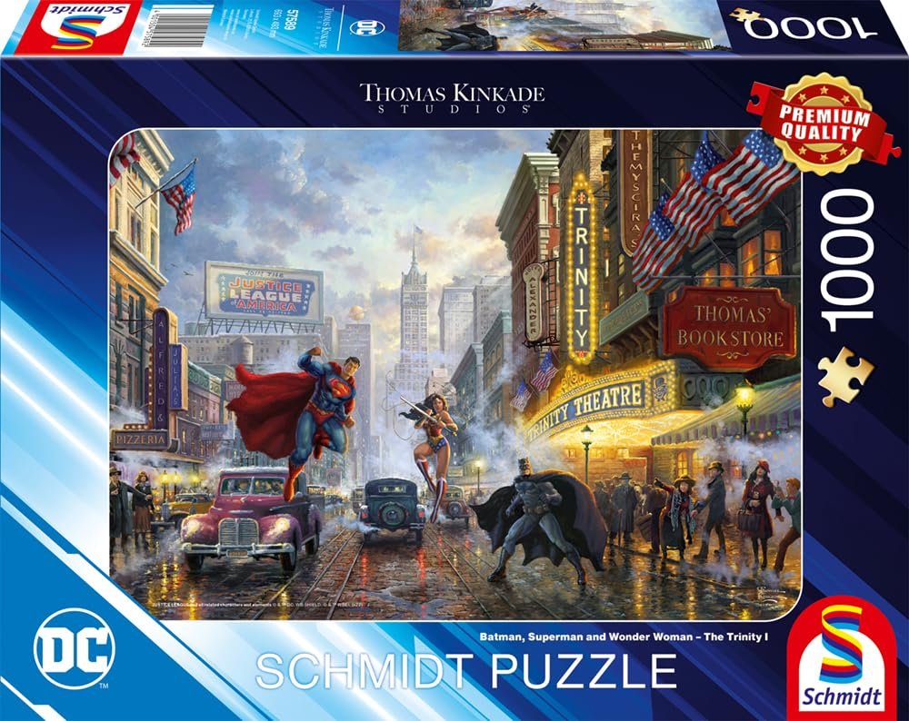 Пазл Schmidt Spiele Thomas Kinkade Batman, Superman and Wonder Woman 1000 деталей, фото №3