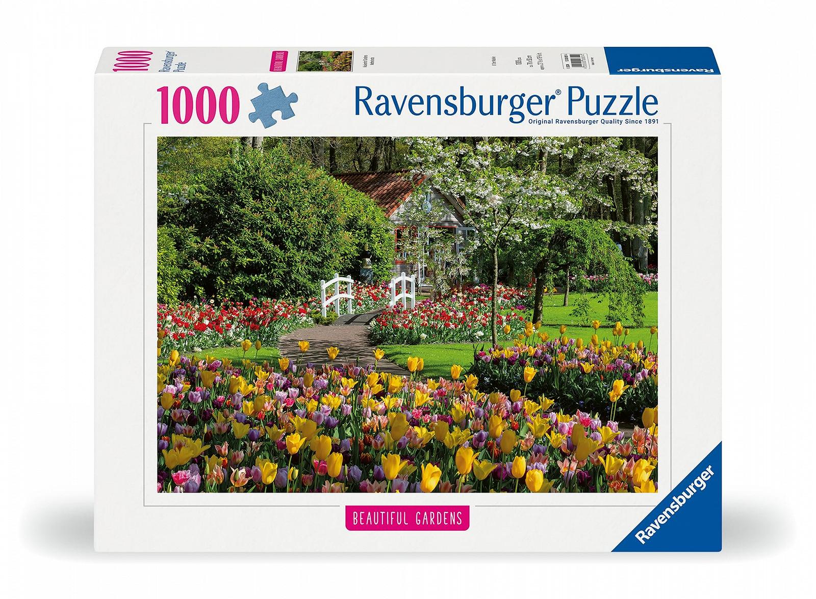 Пазл Ravensburger 12000851 Beautiful Gardens, Keukenhof Gardens, Netherlands 1000 деталей для дорослих та дітей від 14 років з садами та рослинами, фото №2