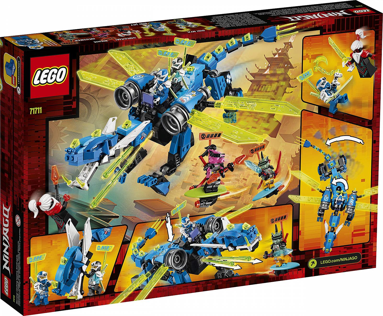 Конструктор LEGO NINJAGO 71711 Mech Cyber Dragon Jays з Jay, Nya і Unagami фігурками, фото №6
