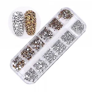 Стразы для ногтей, хрустальные бусины, блестки для рукоделия, искусства ногтей, лица, одежды, обуви, сумок DIY #7 - Фото 1